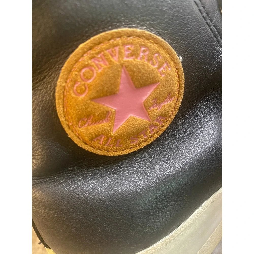 Converse Chuck Taylor Lugged GORE-TEX Black Leather Sneakers Woman 13, Men 11.5 - Picture 7 of 10